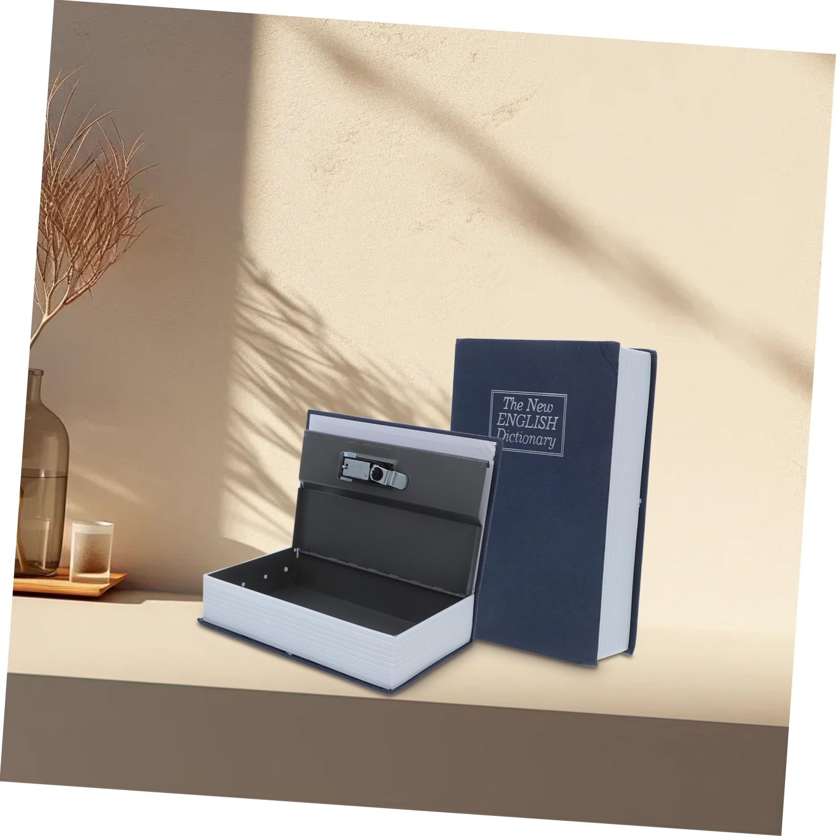 DOITOOL Cassaforte Libro Combinazione Acciaio Grande Blu