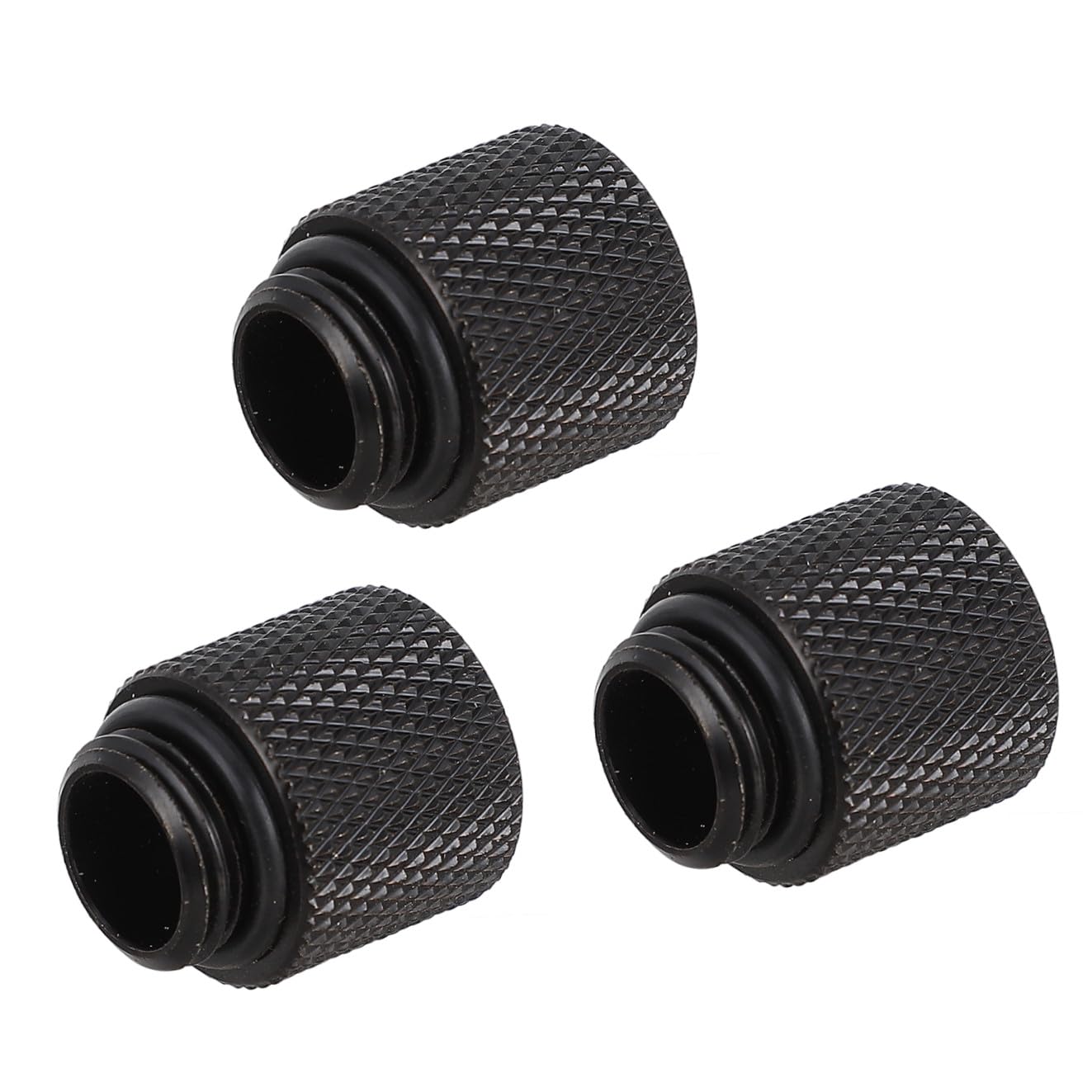 DOITOOL Raccordo G1/4 Passante Ottone Nero 3 Pezzi