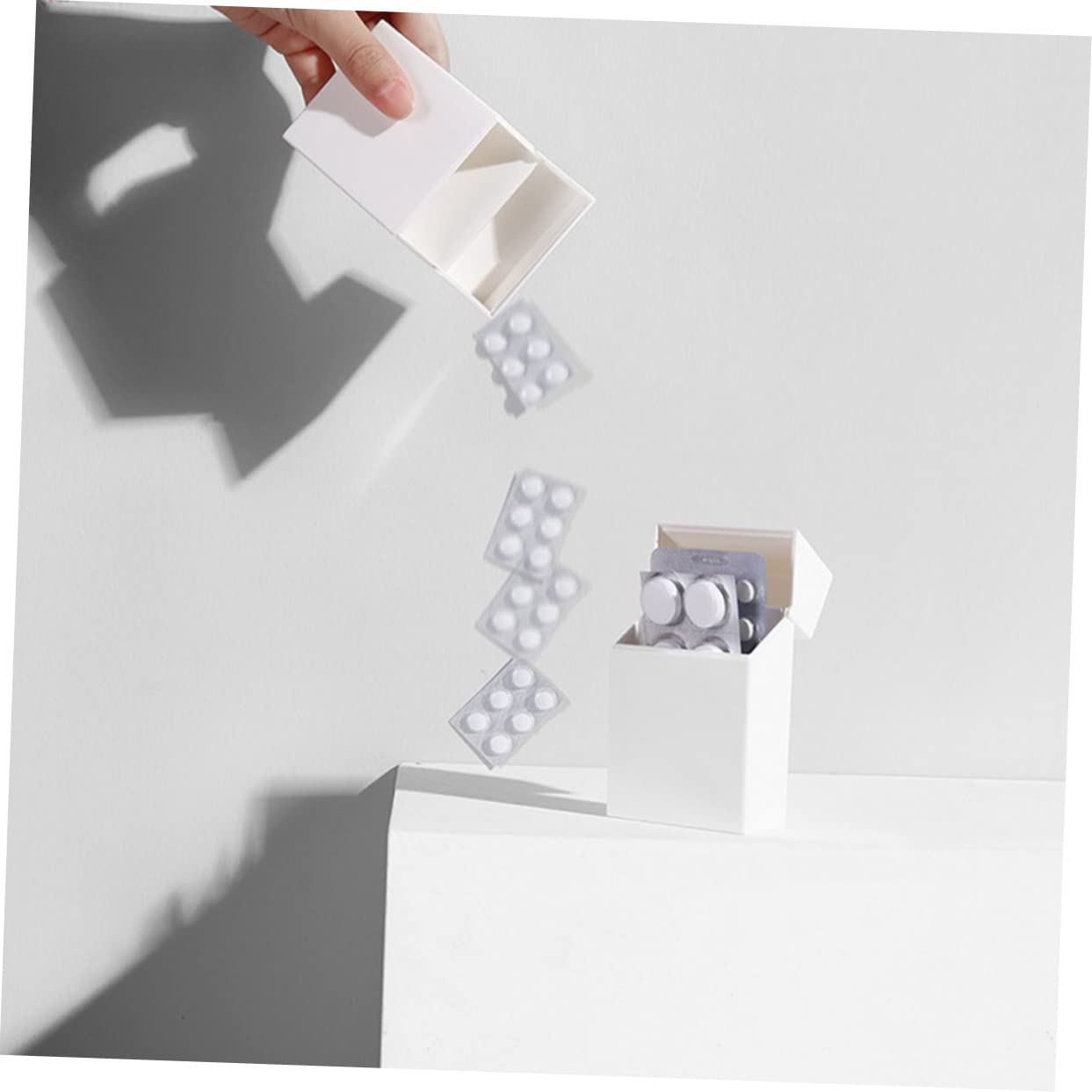 DOITOOL Scatole Cucito Plastica Bianca 3 Pezzi 9x5,8 cm