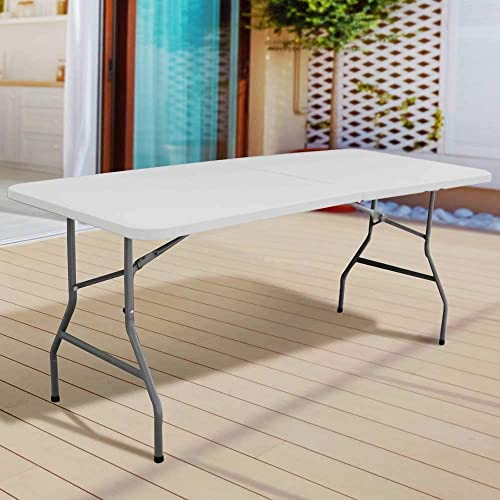 GrecoShop 5477 tavolo pieghevole a valigetta HDPE 180 cm