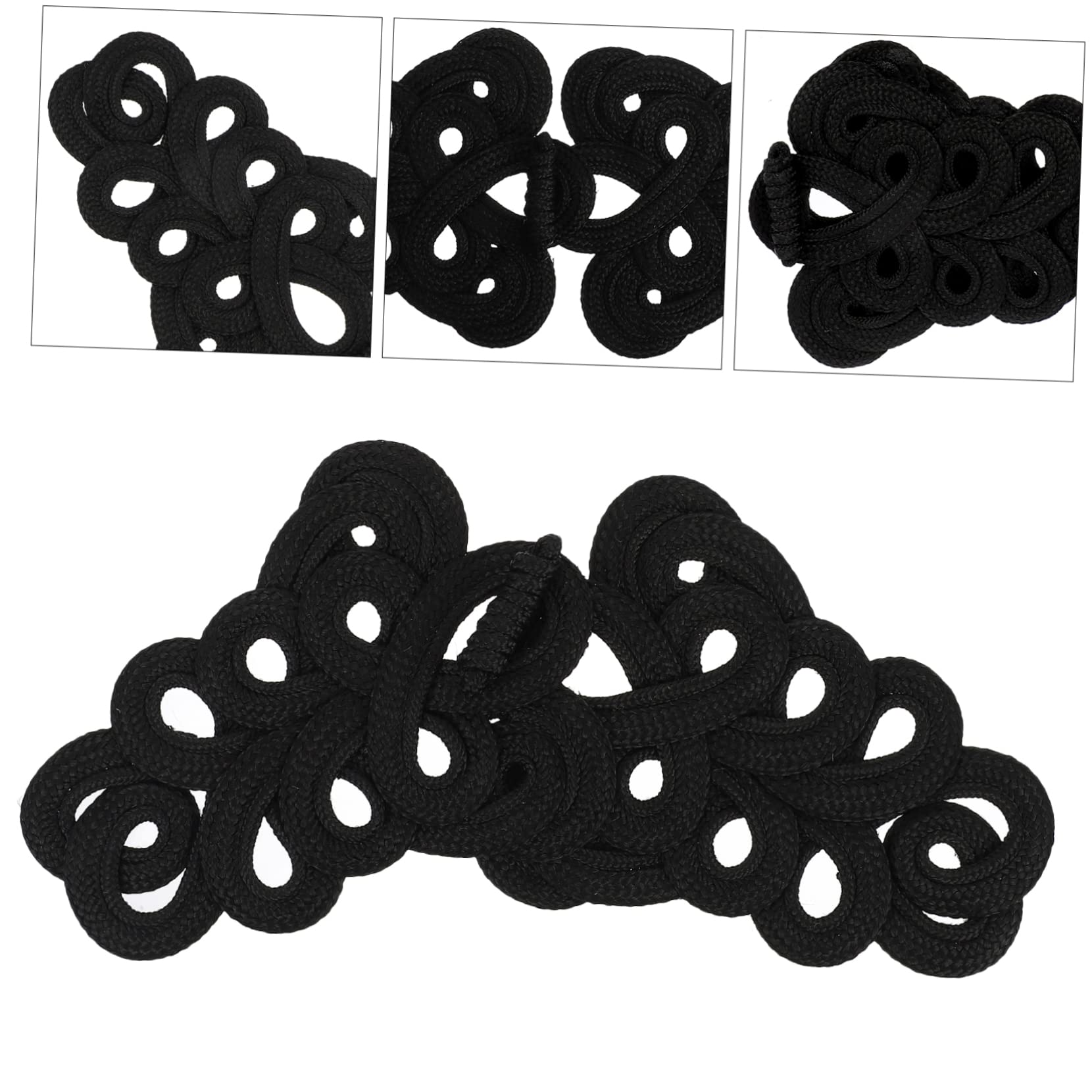 DOITOOL bottoni cinesi nodo per qipao neri 2 paia