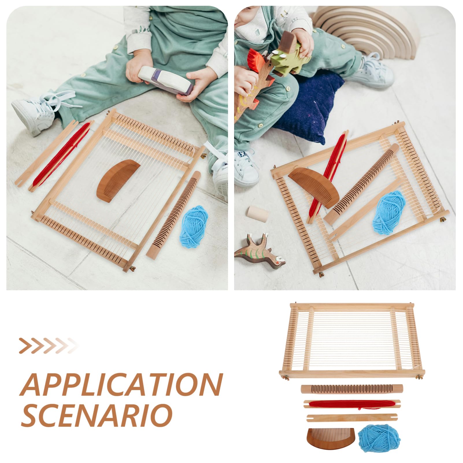 DOITOOL Telaio Tessitura Legno Arazzi e Borse 42x36 cm