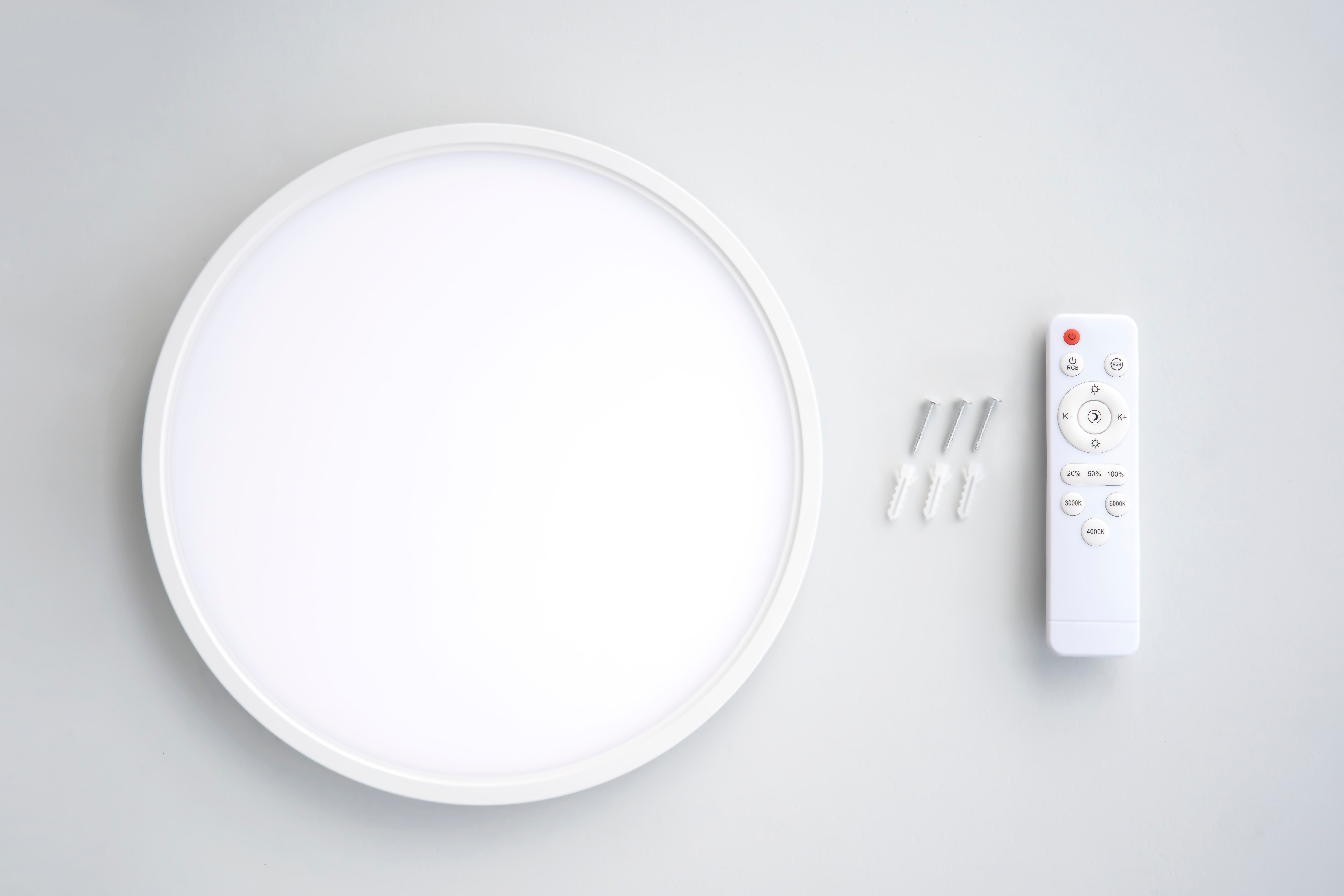 Yexati plafoniera LED 24W dimmerabile RGB con telecomando