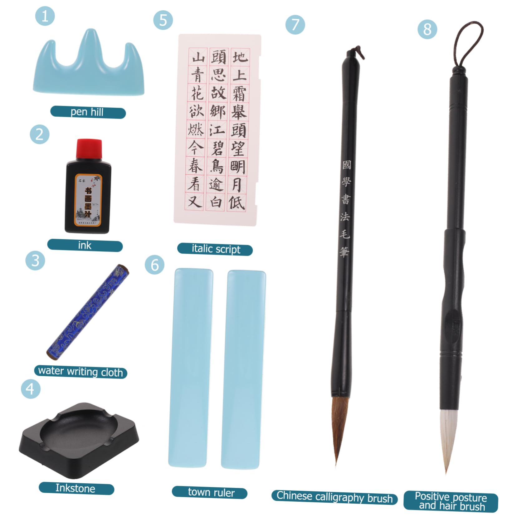 DOITOOL Set Calligrafia Cinese per Principianti 10 Pezzi