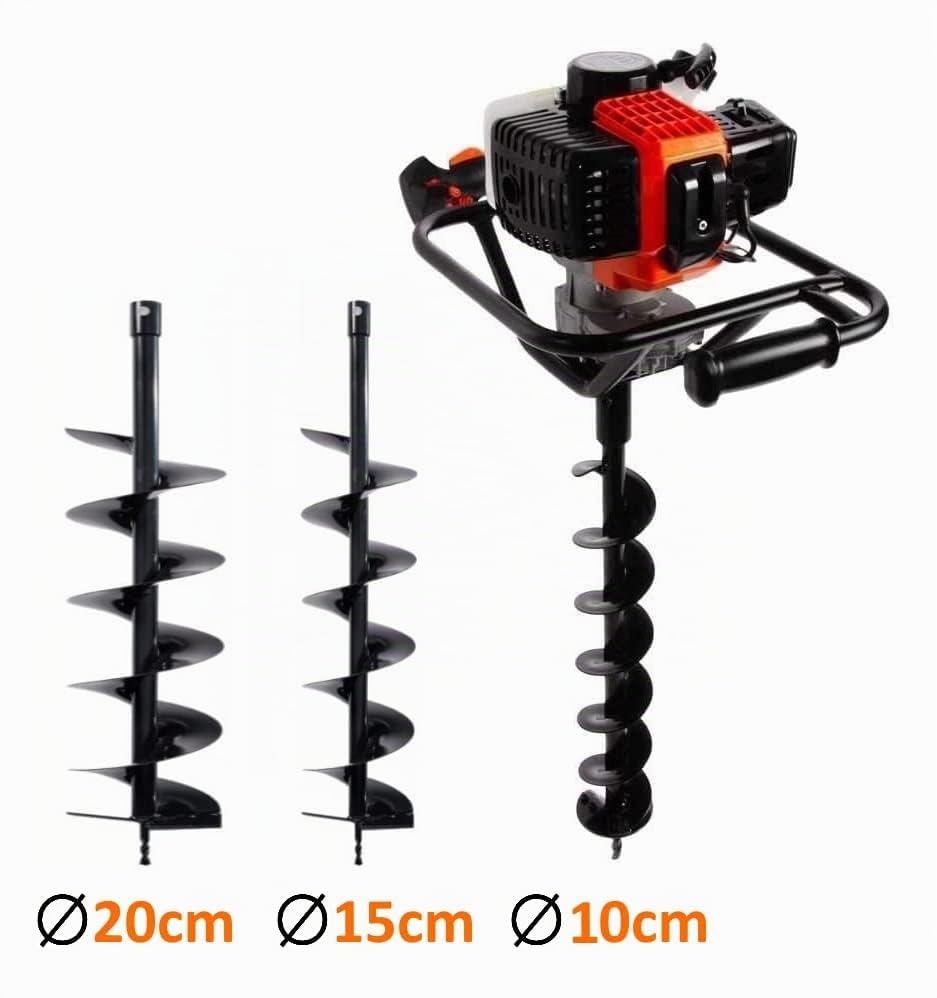 GrecoShop 1898 Mototrivella a Scoppio 52cc con 3 Punte