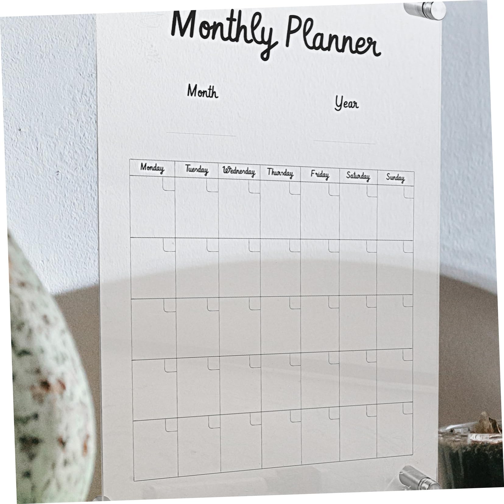 DOITOOL Lavagna Planning Settimanale Acrilico 40x29,7 cm