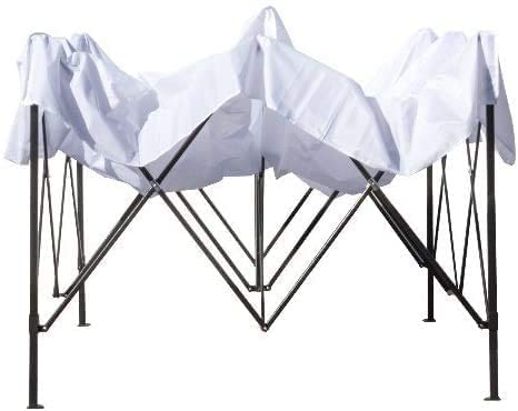 GrecoShop gazebo pieghevole 3x3 m bianco impermeabile fisarmonica