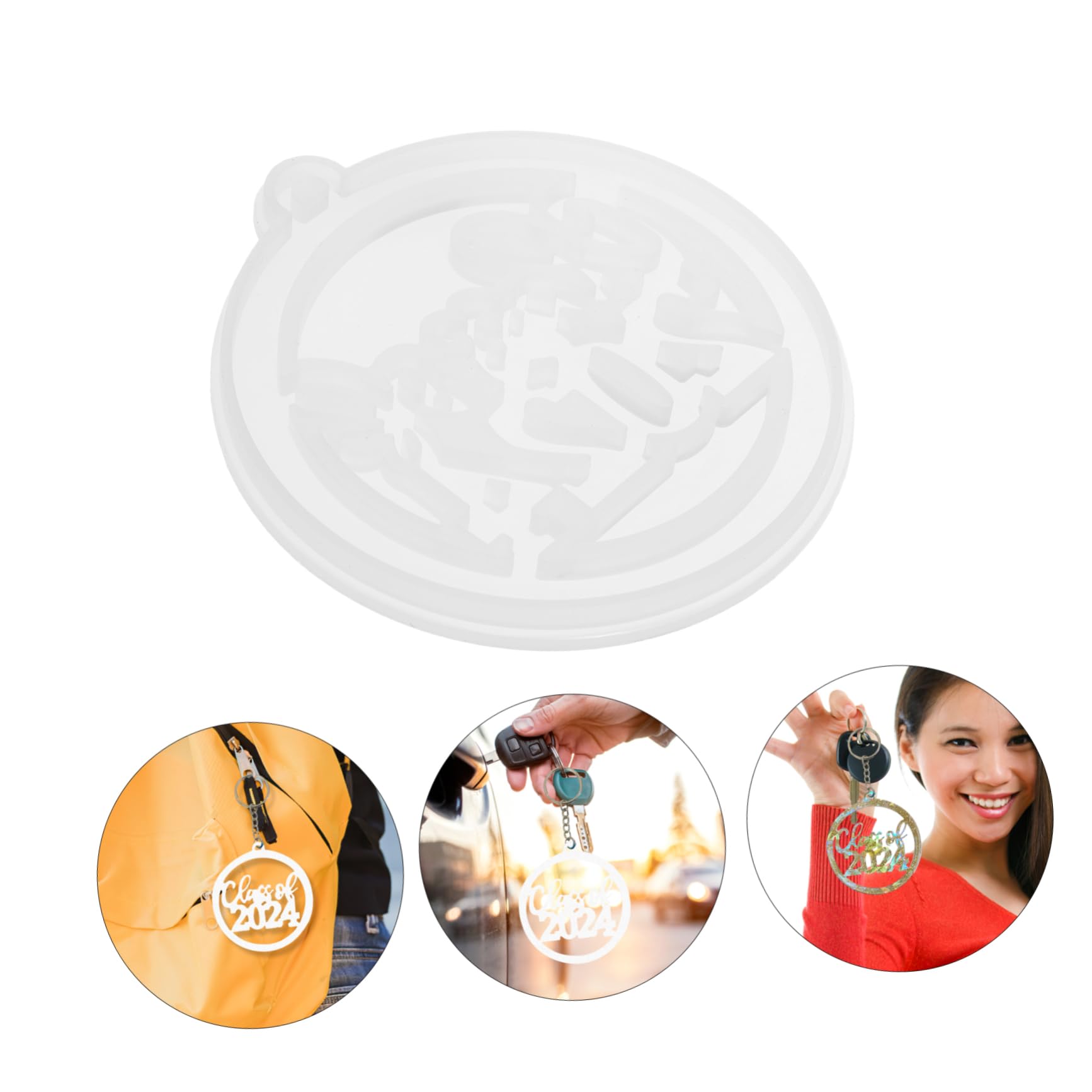 DOITOOL Stampo silicone portachiavi laurea 10,1x9,4 cm