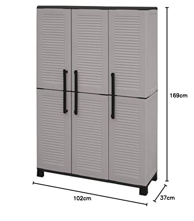 GrecoShop Family-line XL Armadio Resina 102x37x169 Portascope