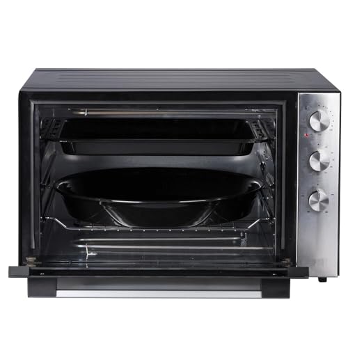 GrecoShop Forno Elettrico Ventilato 70L 2500W con Teglie e Griglia
