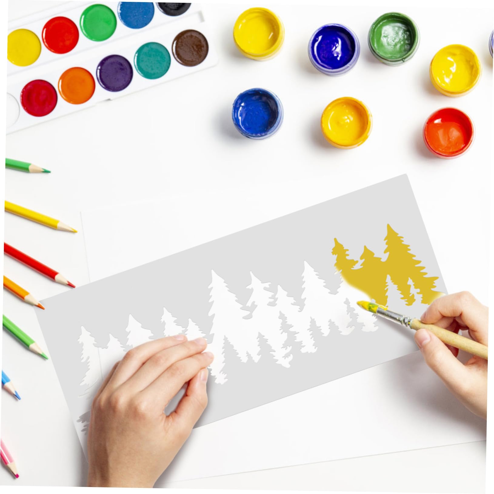 DOITOOL Stencil Alberi Natale Riutilizzabili Pittura 10 Pezzi
