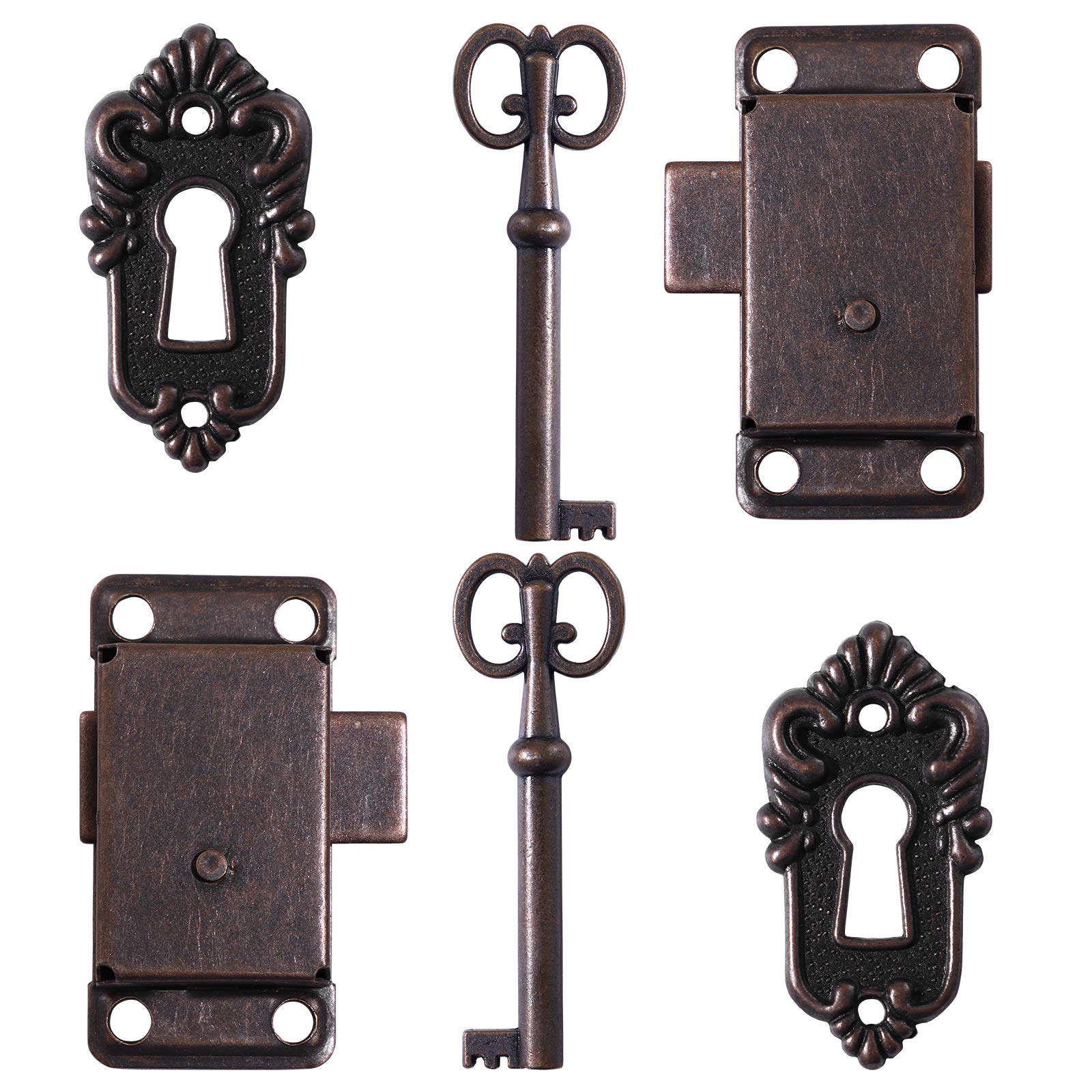 DOITOOL Serratura Armadio Antico Bronzo 2 Pezzi Vintage