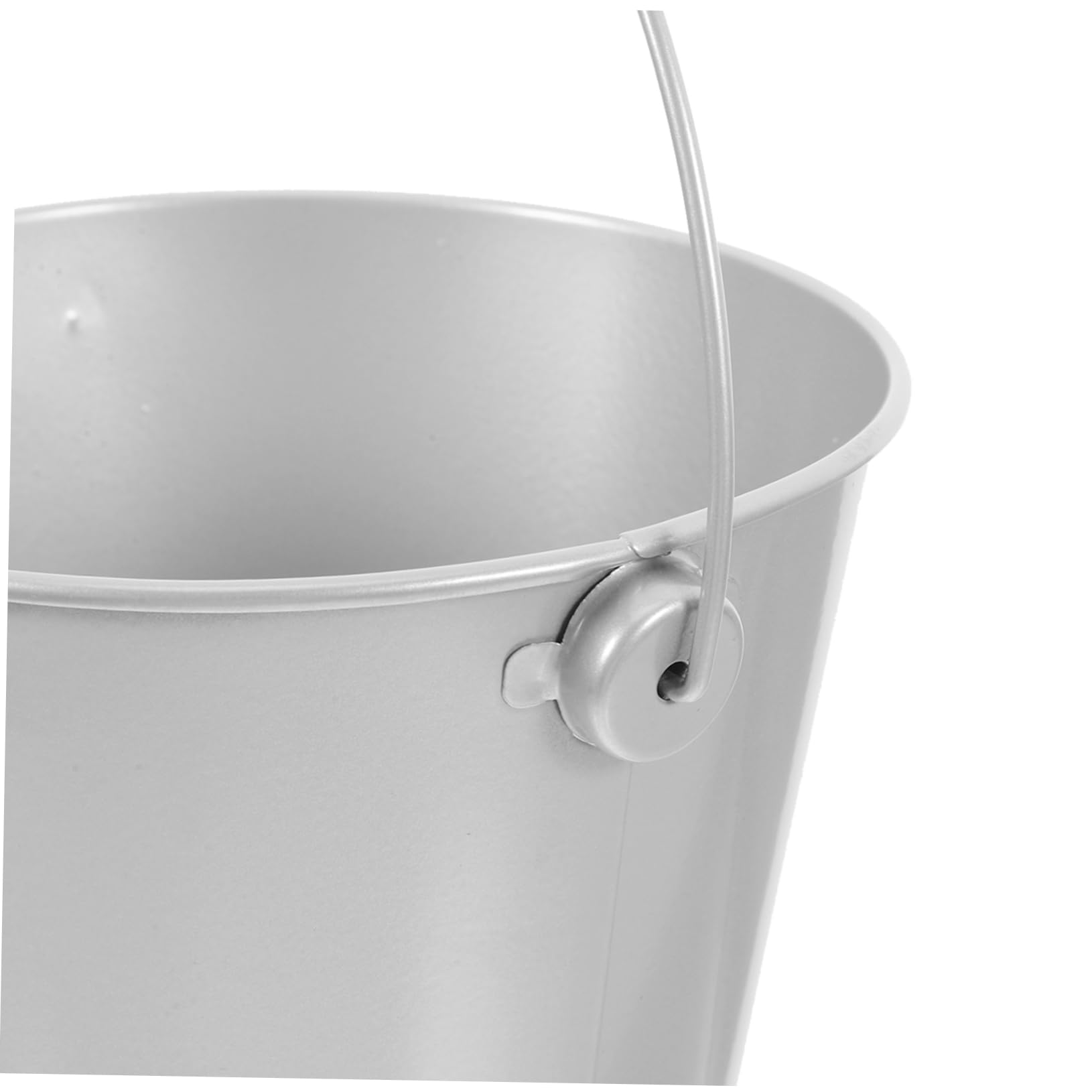 DOITOOL Mini Secchio Latta Argento con Manico 12x10,5 cm