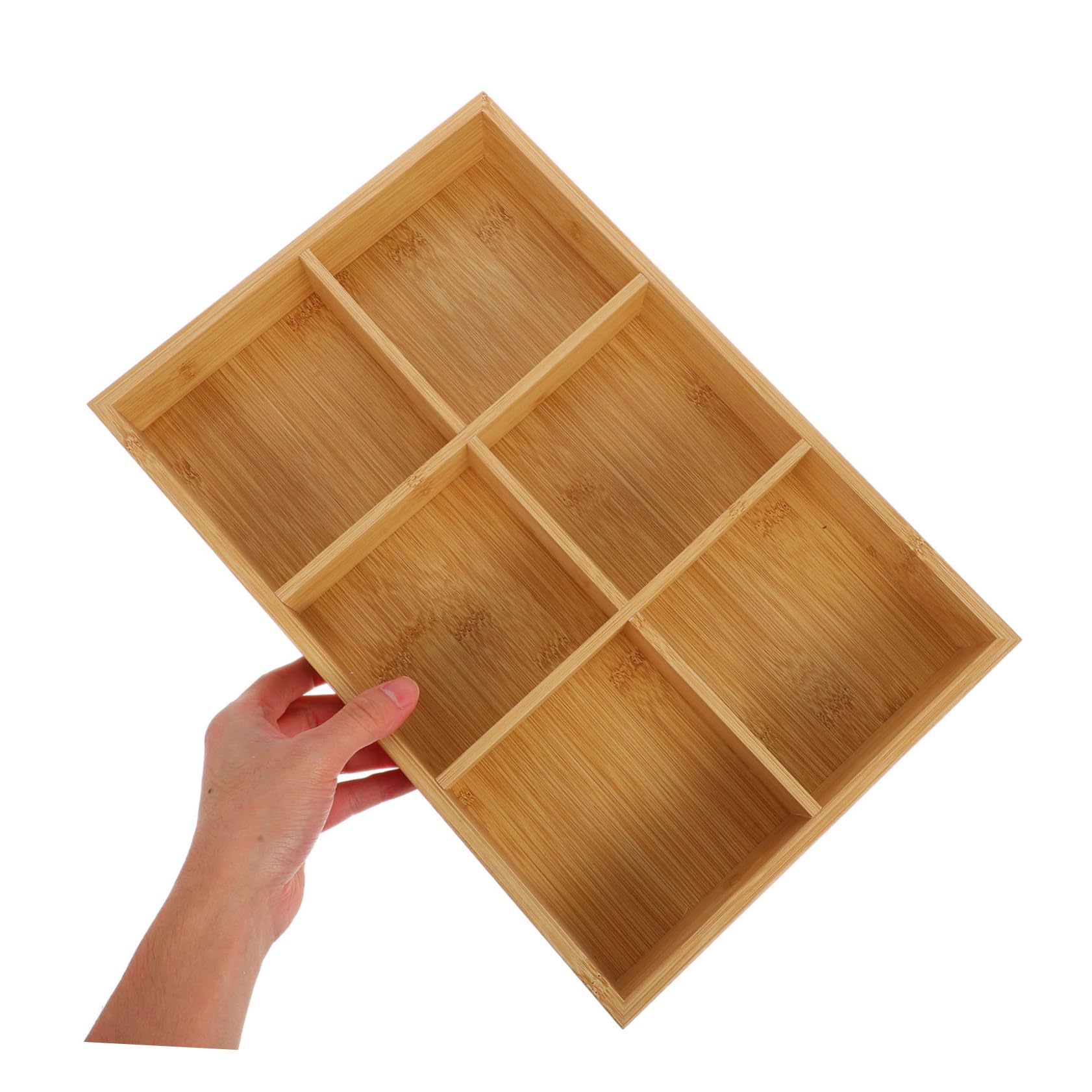 DOITOOL Vassoio Bambù 6 Scomparti 36,8x24,5 cm Organizer