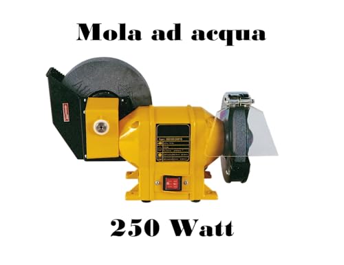 GrecoShop Smerigliatrice Banco 150/200 mm 250W Acqua e Secco