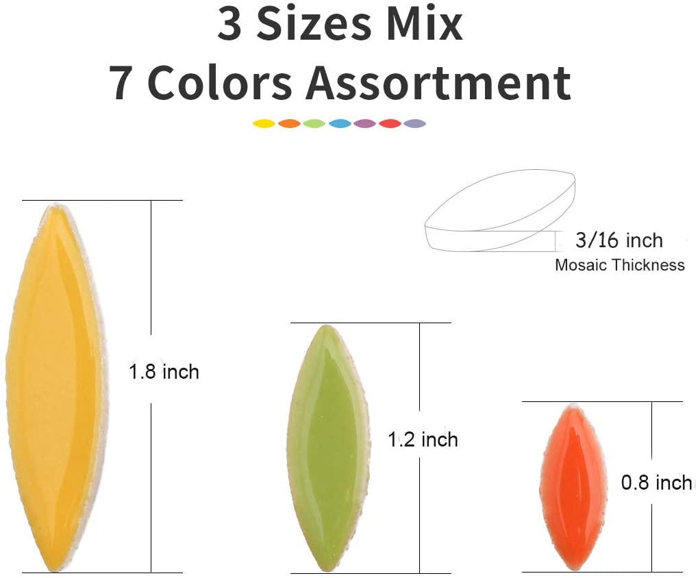 Yexati Tessere Mosaico Ceramica Petali 568 g Colori Misti