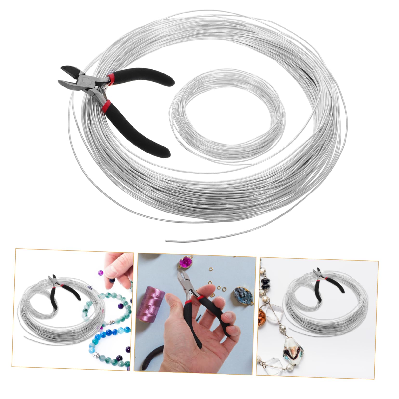 DOITOOL Filo Alluminio Argento 1,5 mm 50 m + 1 mm 10 m