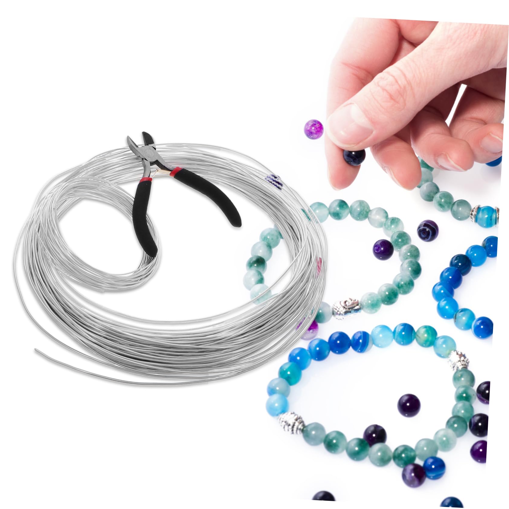 DOITOOL Filo Alluminio Argento 1,5 mm 50 m + 1 mm 10 m
