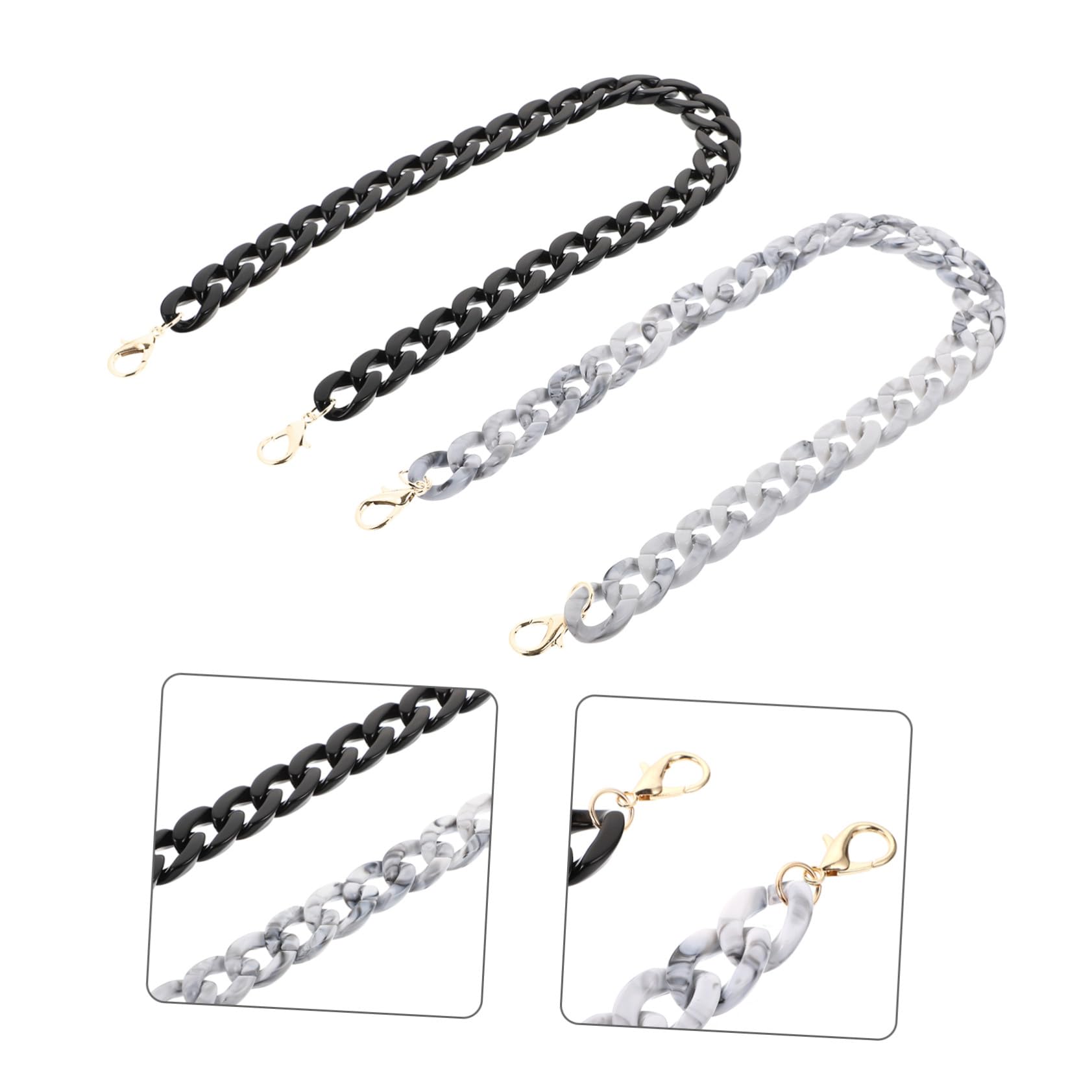 DOITOOL Catena Borsa Acrilico Oro 2 Pezzi
