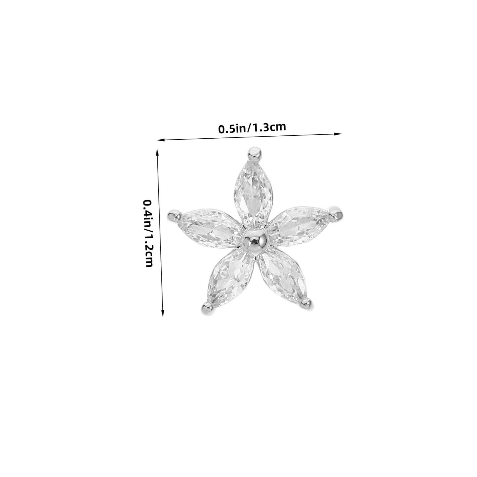 DOITOOL Bottoni Stella Strass Zircone 10 Pezzi Cristallo