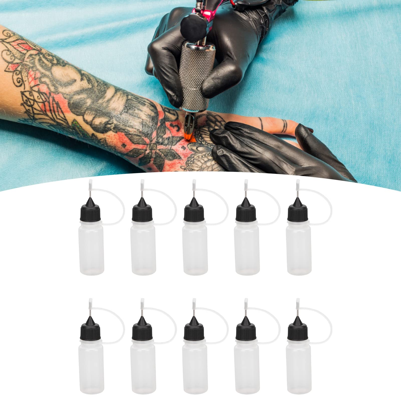 Saluaqui flaconi contagocce ago 10 ml 10 pezzi traslucidi