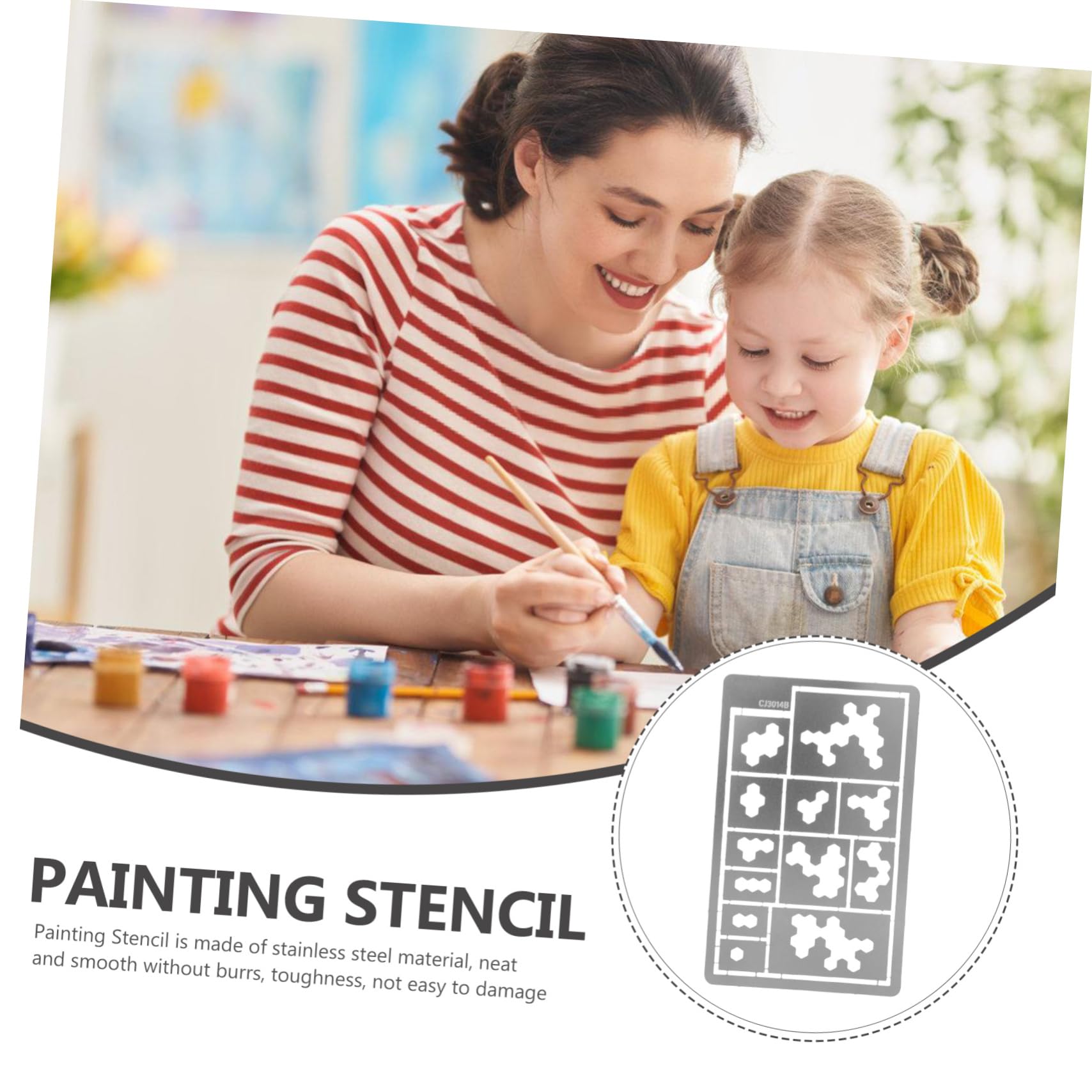 DOITOOL Stencil Mimetico Acciaio Inox Argento Spray