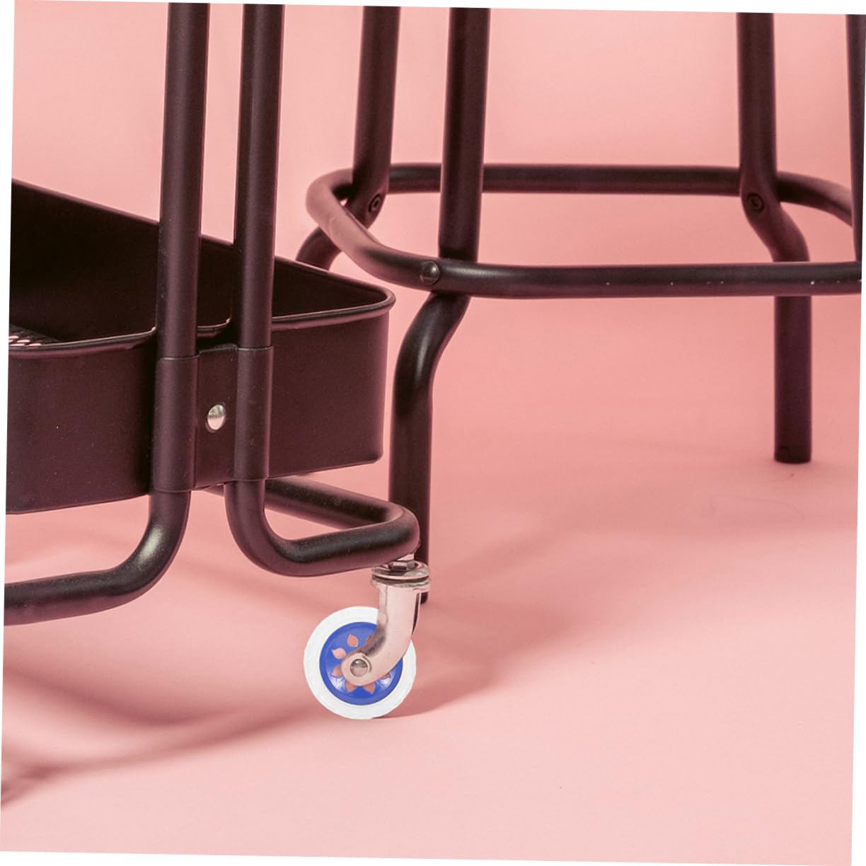 DOITOOL Ruote Ricambio Carrello Spesa Gomma Blu 4 Pezzi
