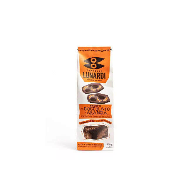 Fratelli Lunardi Cantucci Cioccolato Arancia Biscotti 200 g