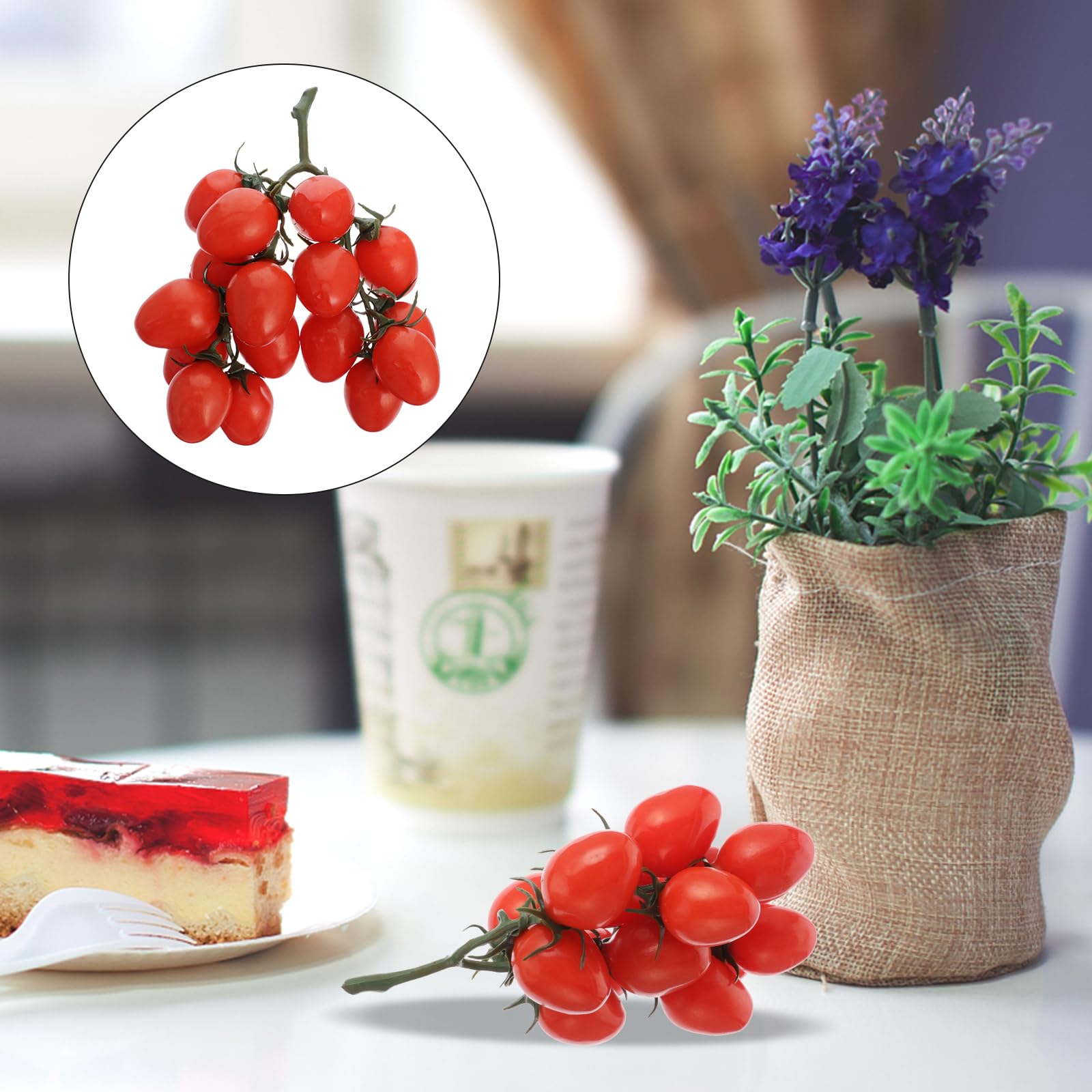 DOITOOL Pomodori ciliegia artificiali decorazione casa finti