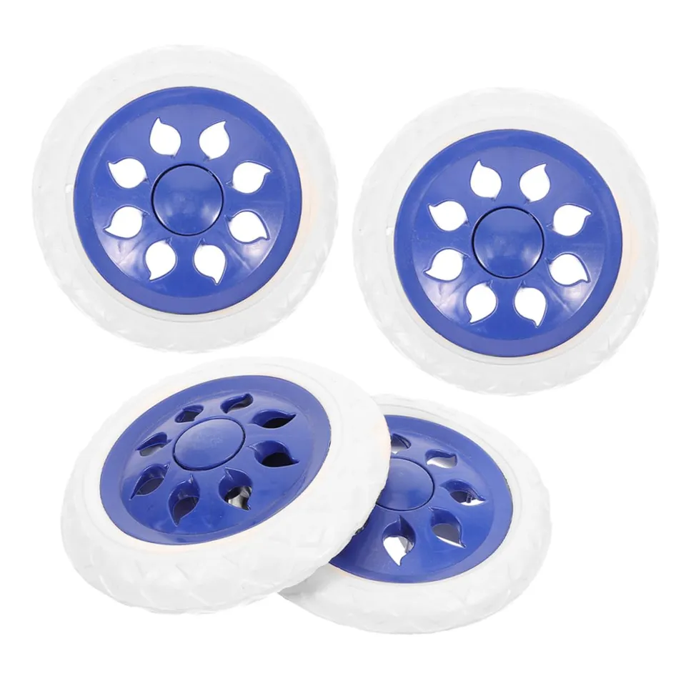 DOITOOL Ruote Ricambio Carrello Spesa Gomma Blu 4 Pezzi