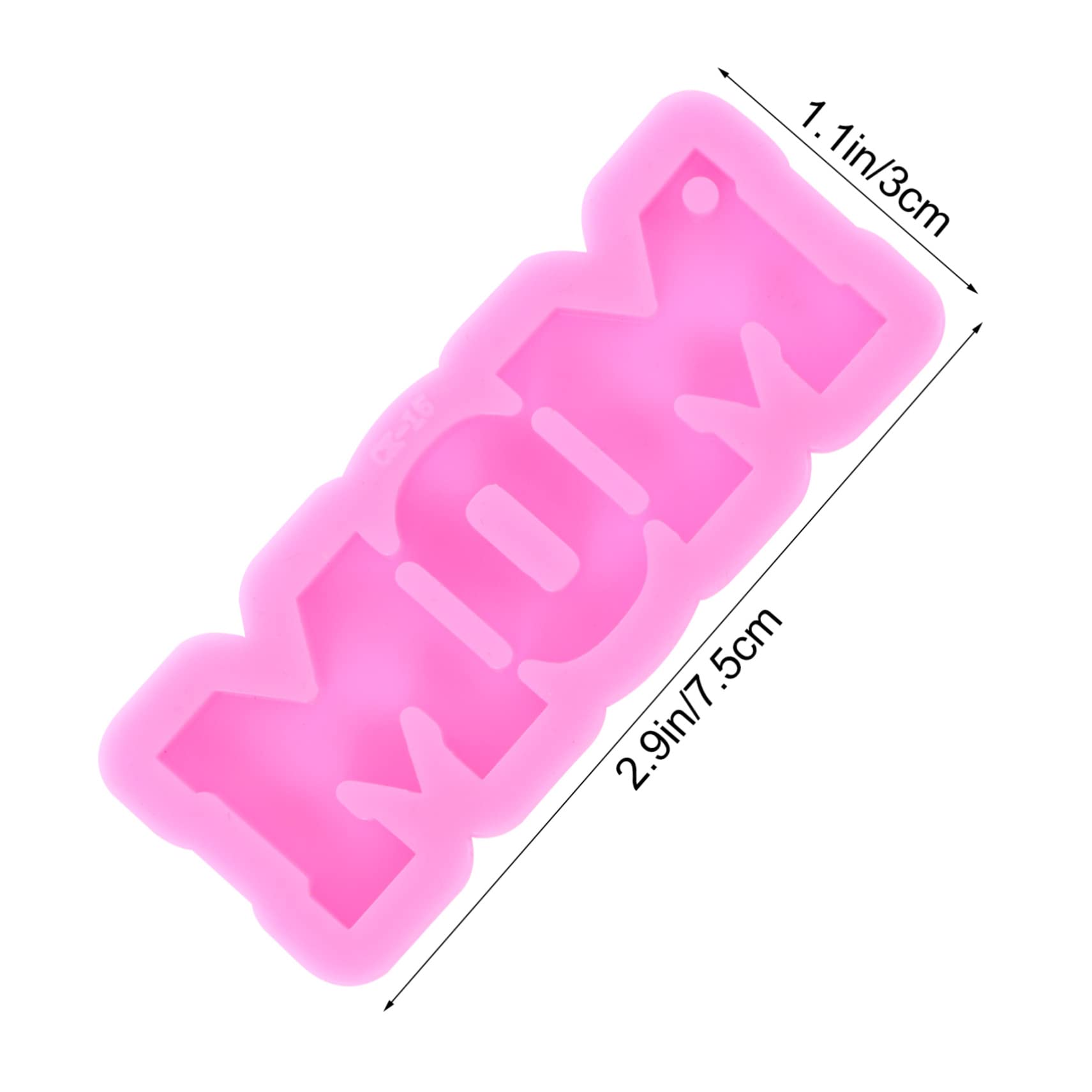 DOITOOL Stampo Silicone Portachiavi Mamma 2 Pezzi 7,5x3 cm