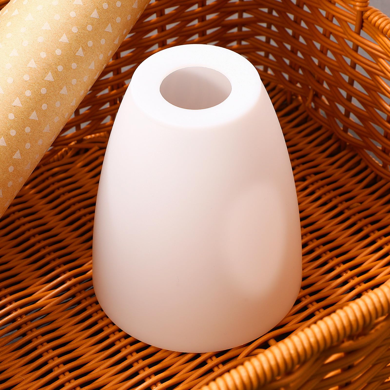 DOITOOL Paralume Plastica Bianco 10 cm 2 Pezzi Foro 30 mm