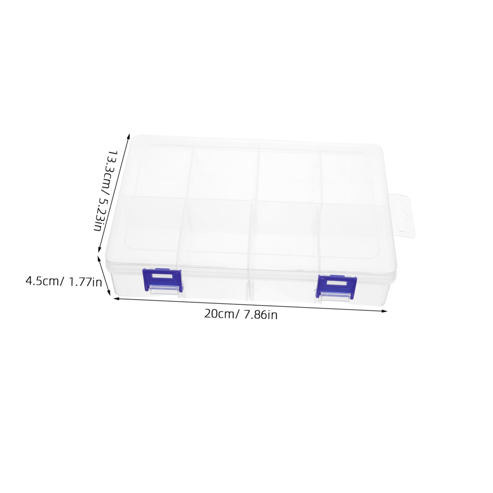Doitool scatole organizer plastica trasparente 2 pezzi 20 cm