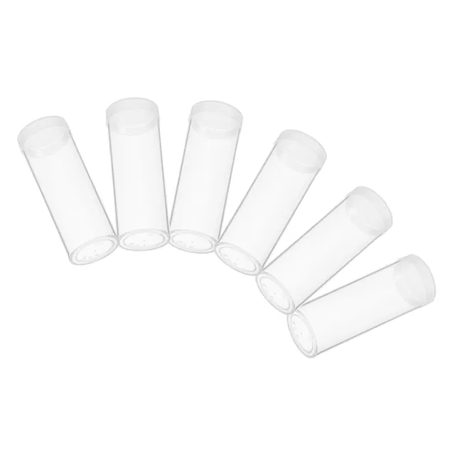 Doitool tubi portamonete plastica trasparente 6 pezzi 10,3 cm