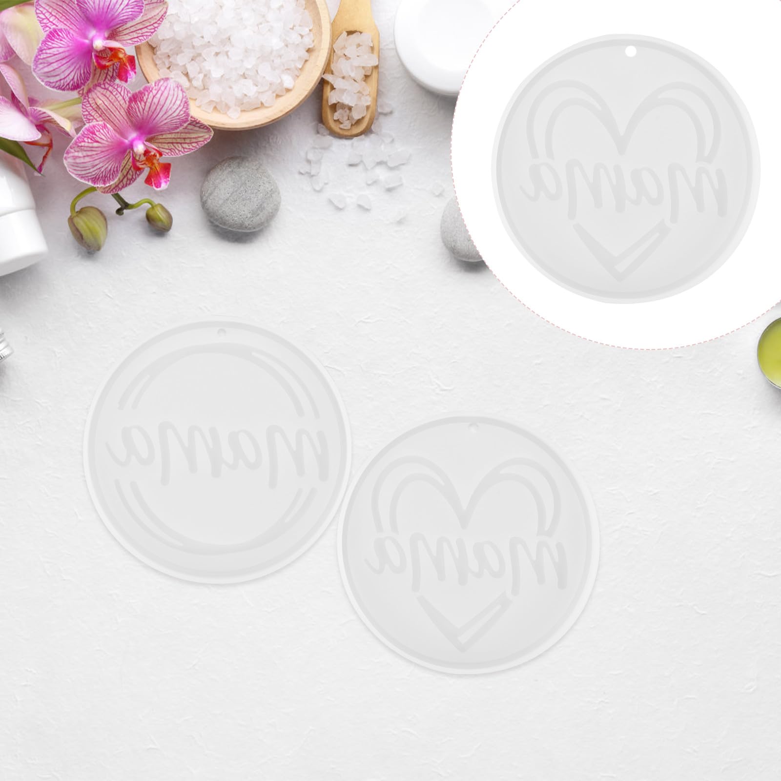 DOITOOL 2 stampi silicone Mom portachiavi resina antiaderenti