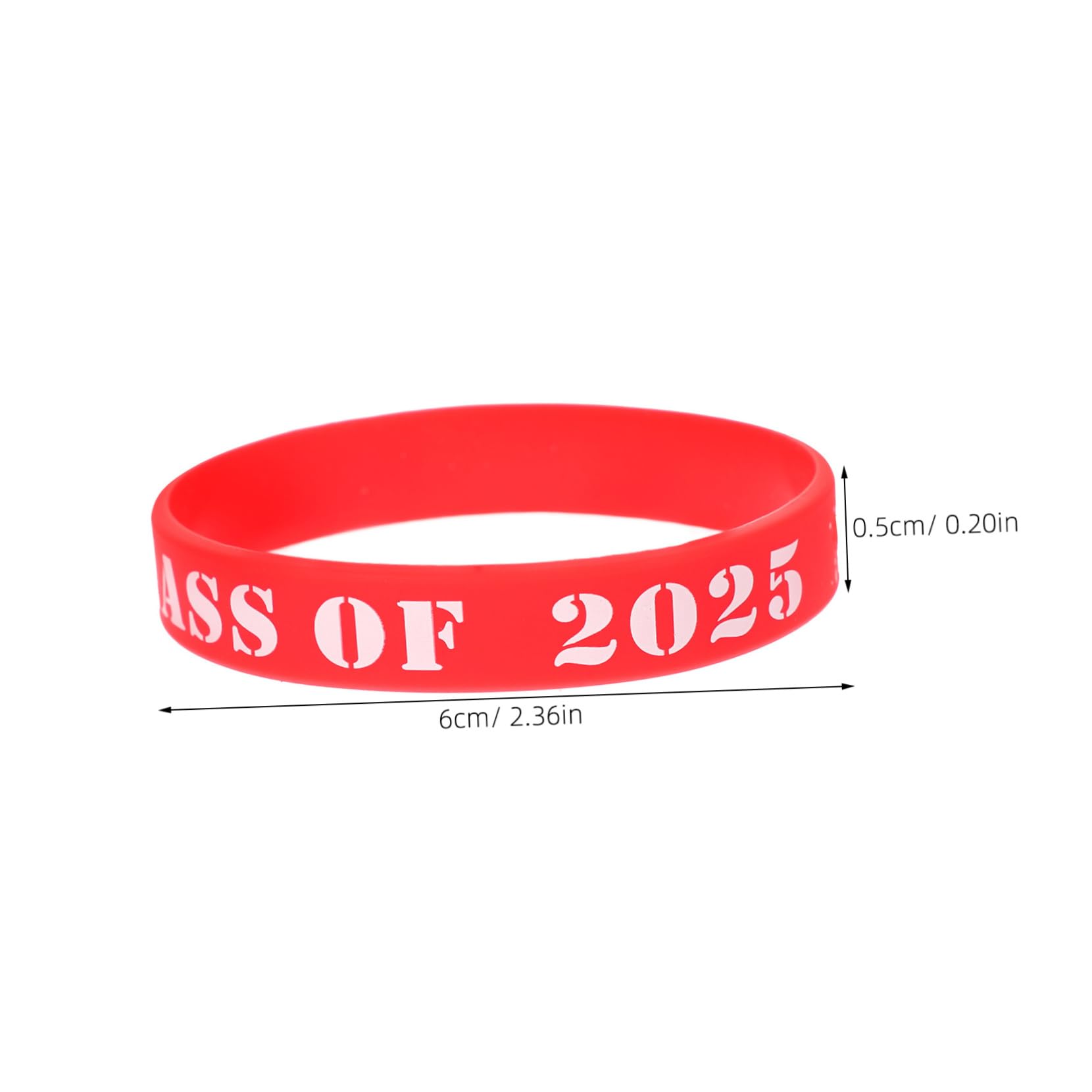 DOITOOL Braccialetto Laurea Silicone Rosso 25 Pezzi