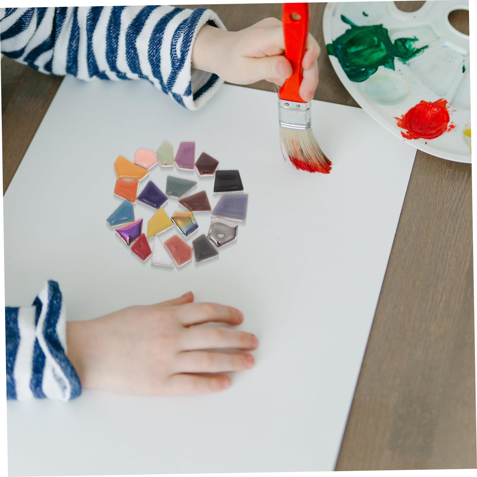 DOITOOL Tessere Mosaico in Ceramica Colori Assortiti Irregolari