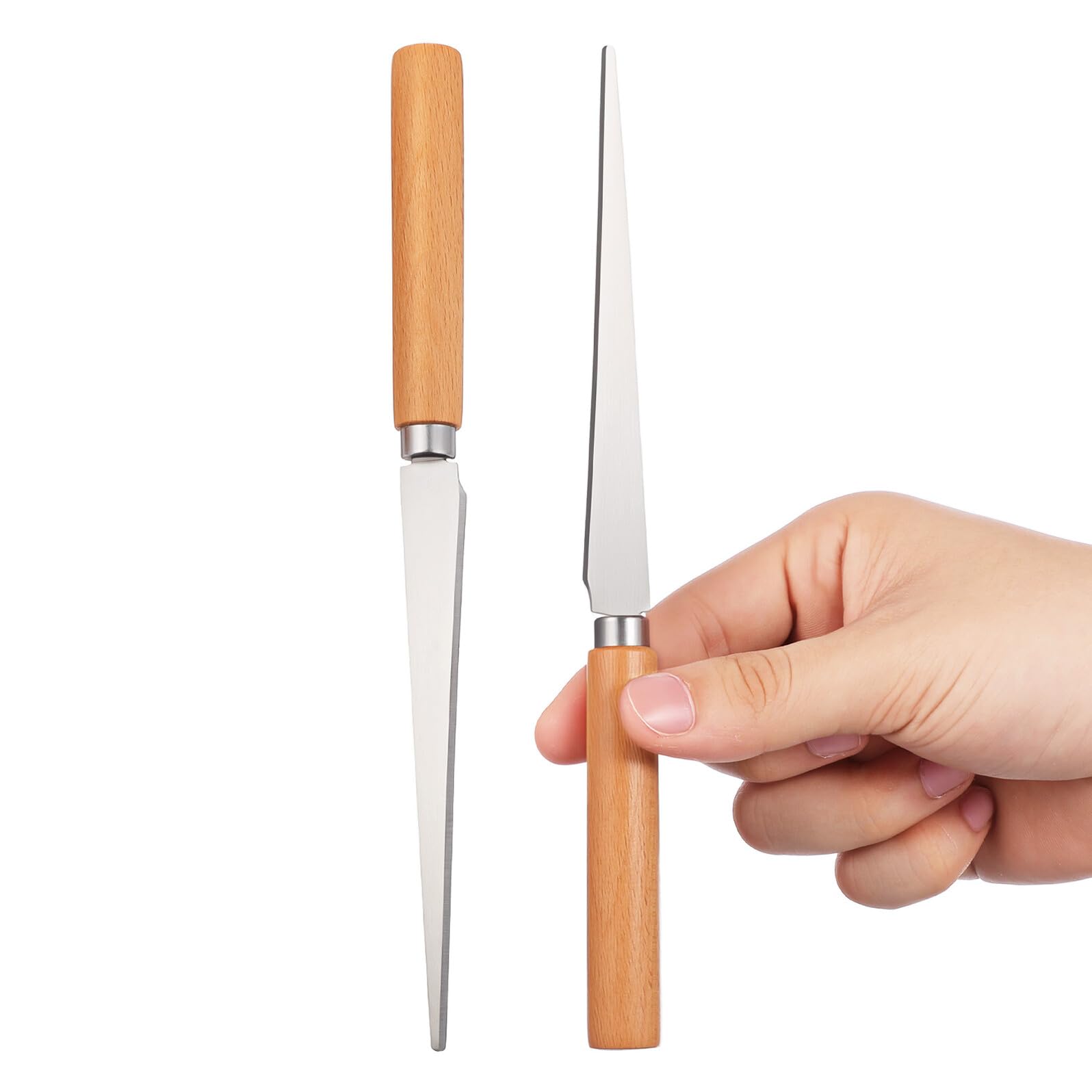 DOITOOL Coltello Ceramica Acciaio Legno 2 Pezzi