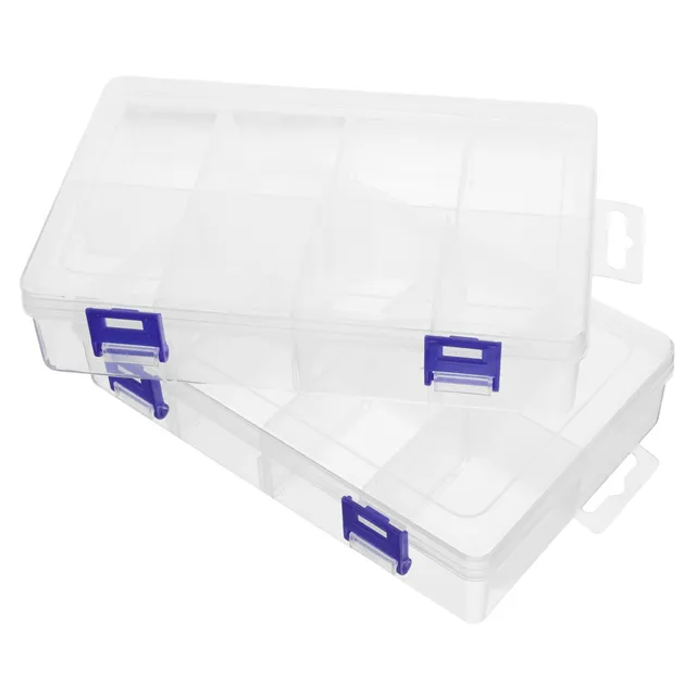 Doitool scatole organizer plastica trasparente 2 pezzi 20 cm