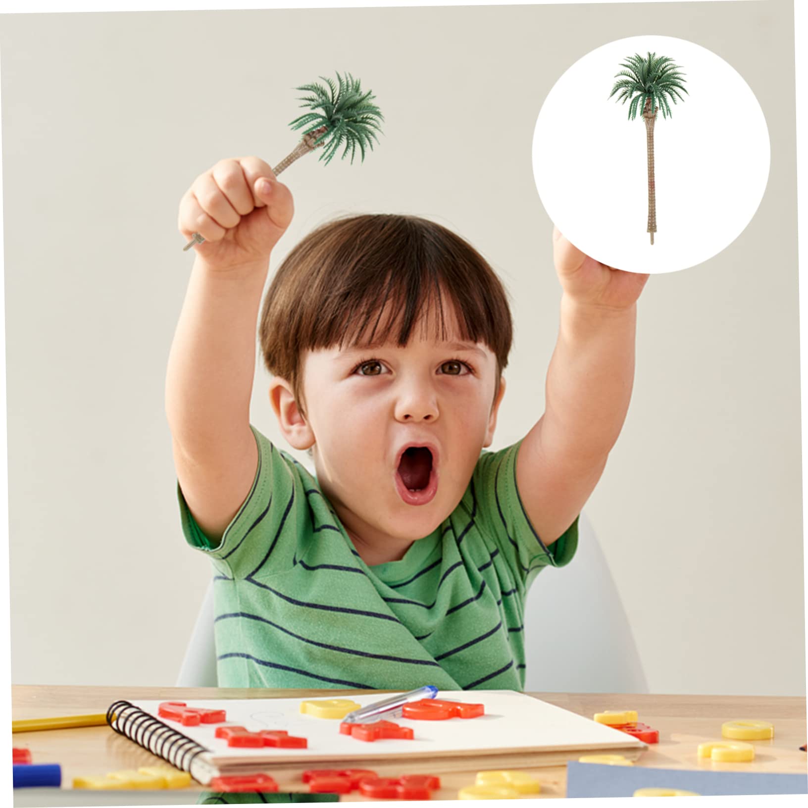 DOITOOL Alberi in Miniatura 12 Pezzi 12 cm Verde Plastica