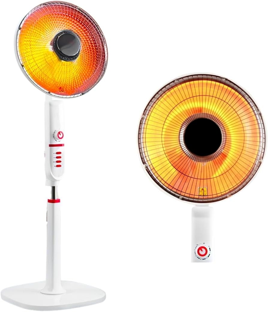 GrecoShop stufa piantana carbonio oscillante 500/1000W 120 cm