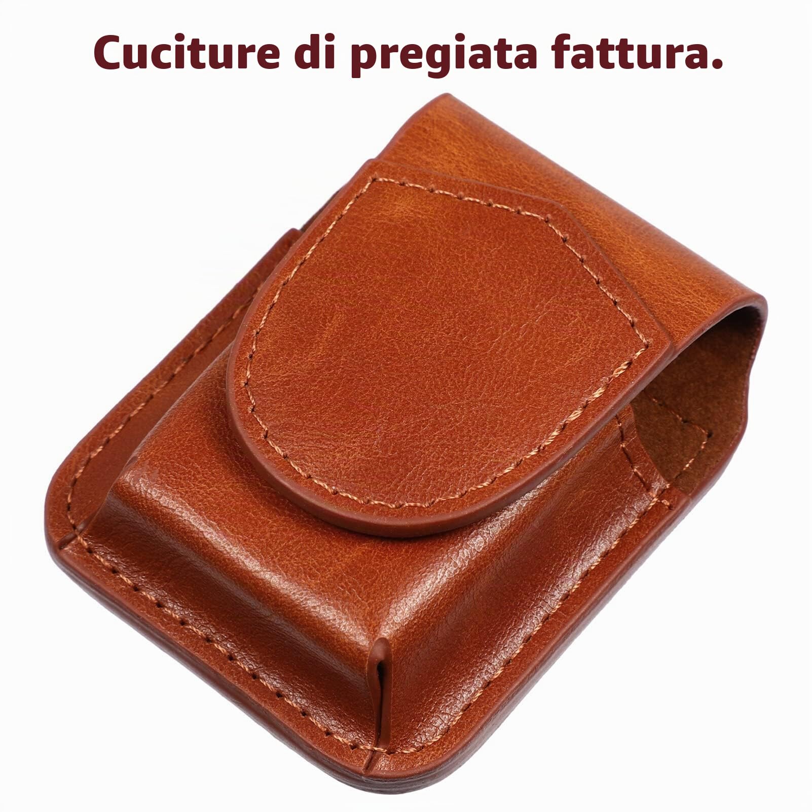 DOITOOL Porta Accendino Pelle Marrone Chiaro da Cintura