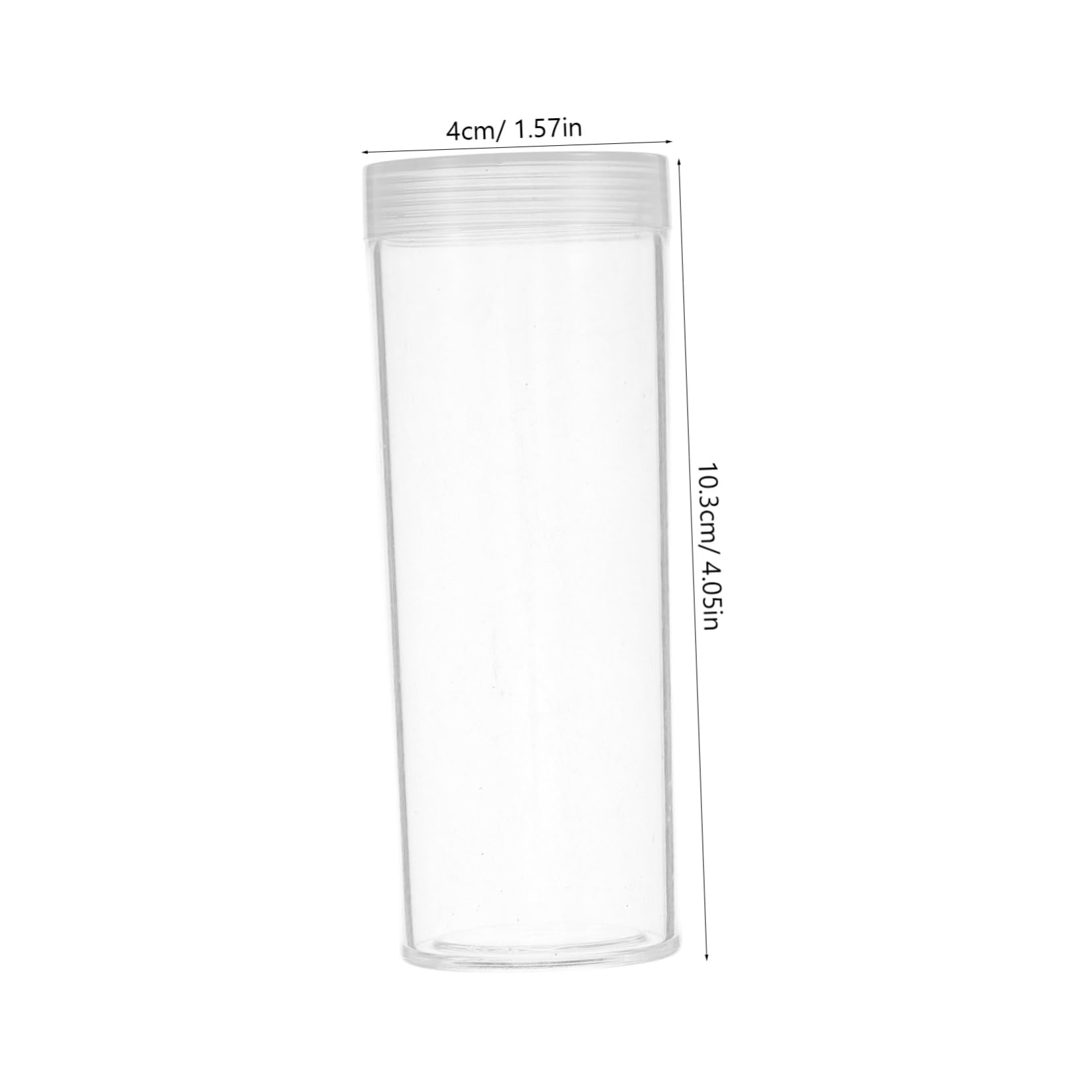 Doitool tubi portamonete plastica trasparente 6 pezzi 10,3 cm