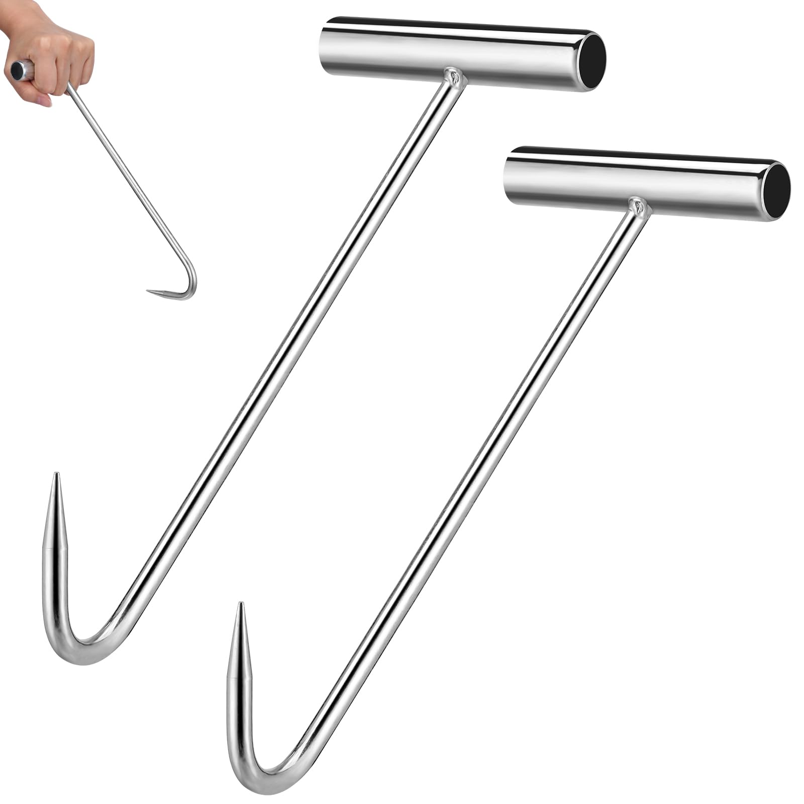 Doitool gancio per tombino ferro 2 pezzi 31 cm