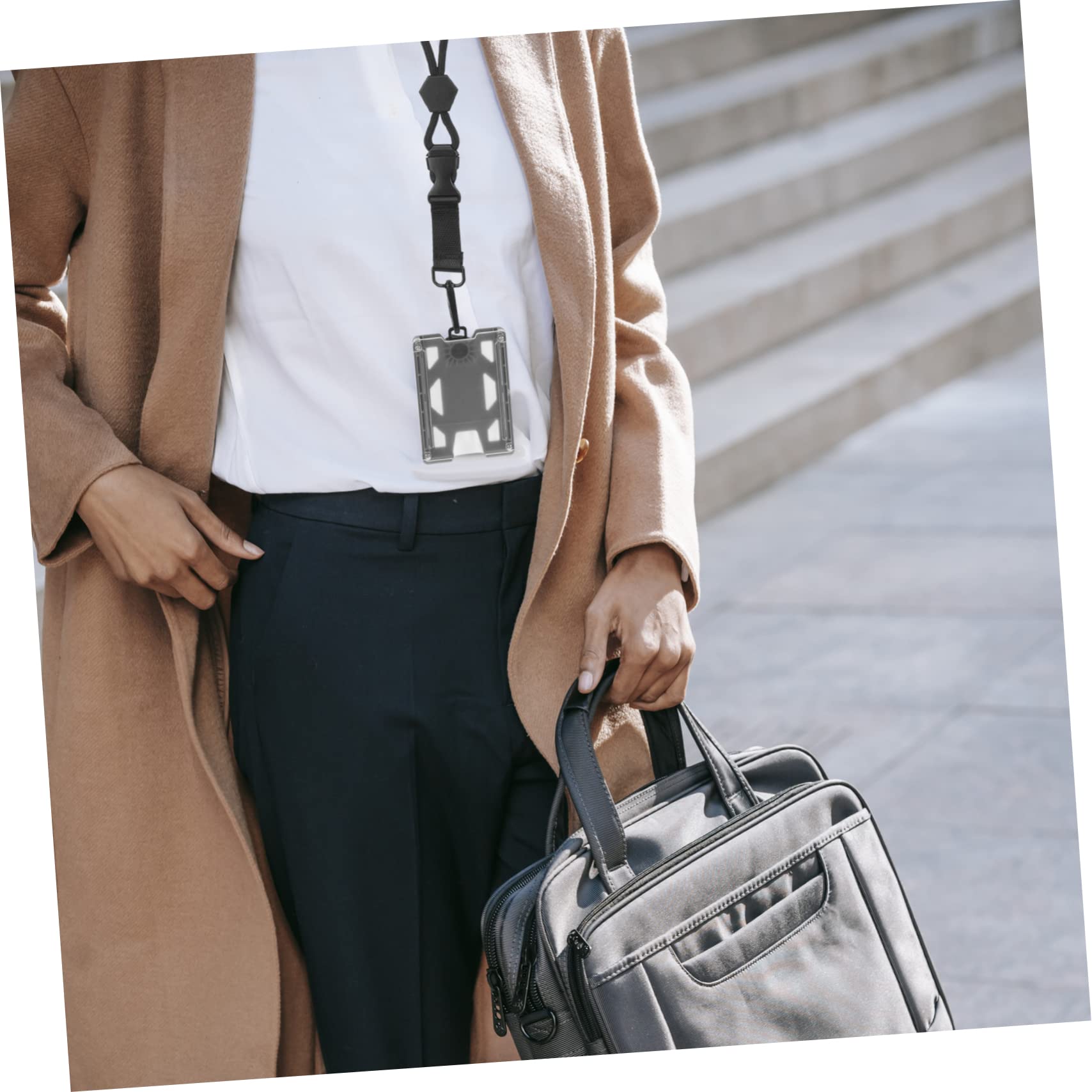 DOITOOL Porta Badge con Cinghia Nero da Lavoro
