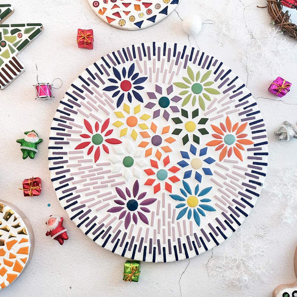 Yexati Tessere Mosaico Ceramica Petali 568 g Colori Misti