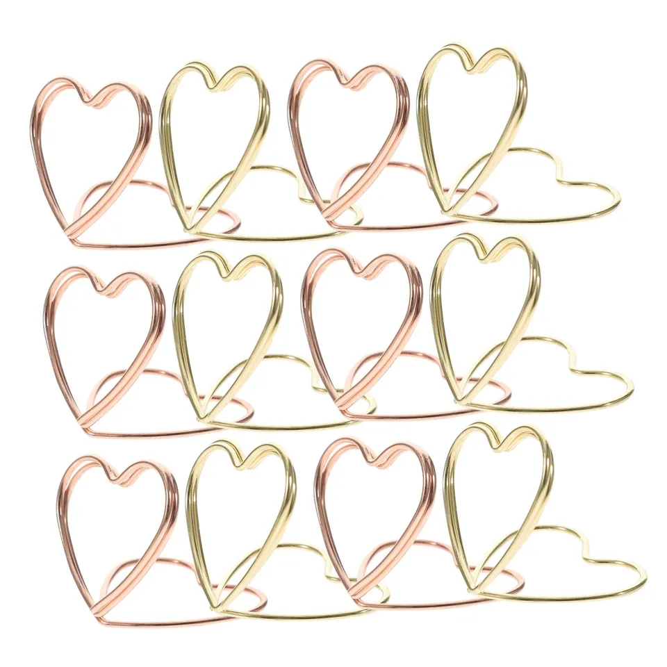 DOITOOL Graffette Cuore 1 Pezzo Dorate Metallo