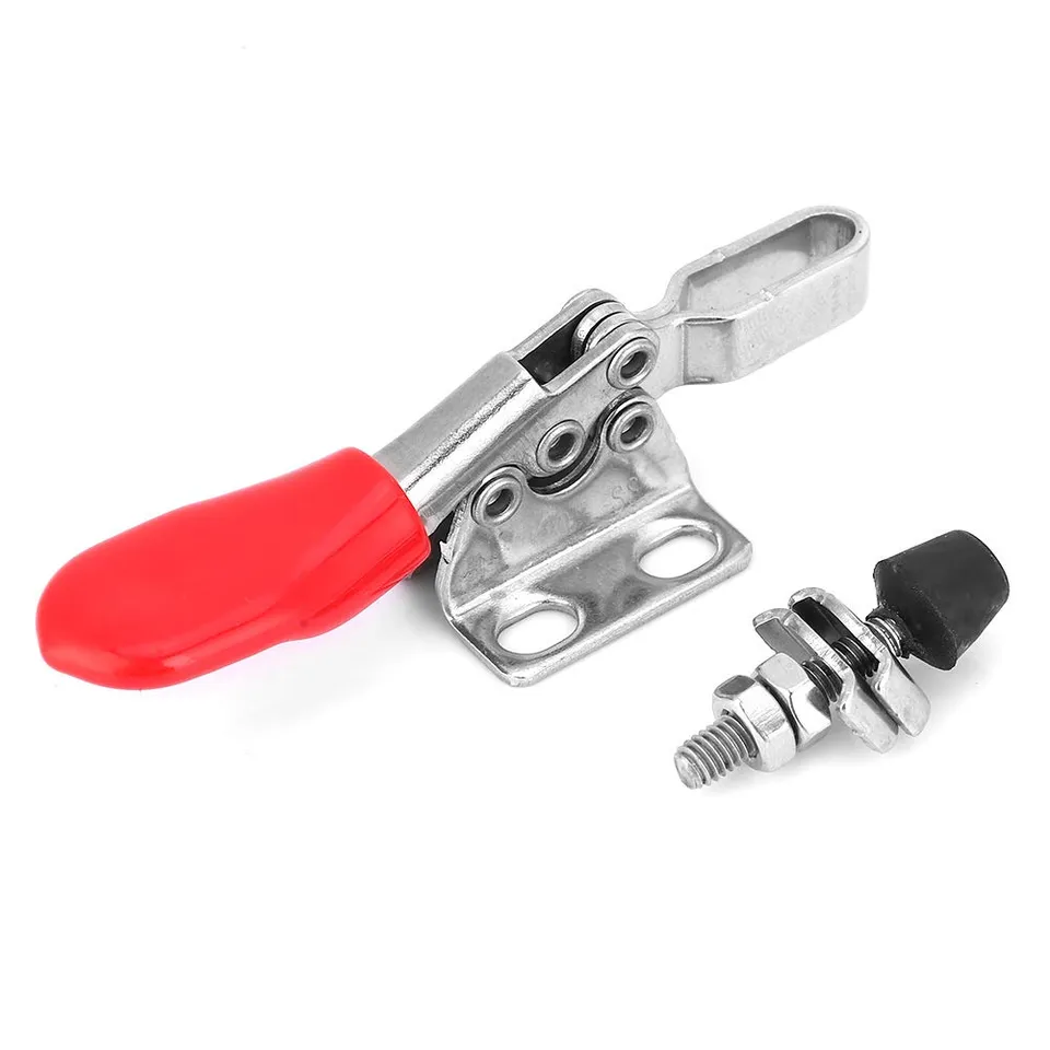 Saluaqui Morsetto a Levetta Inox 304 280Kg Base 4 Fori Gomma