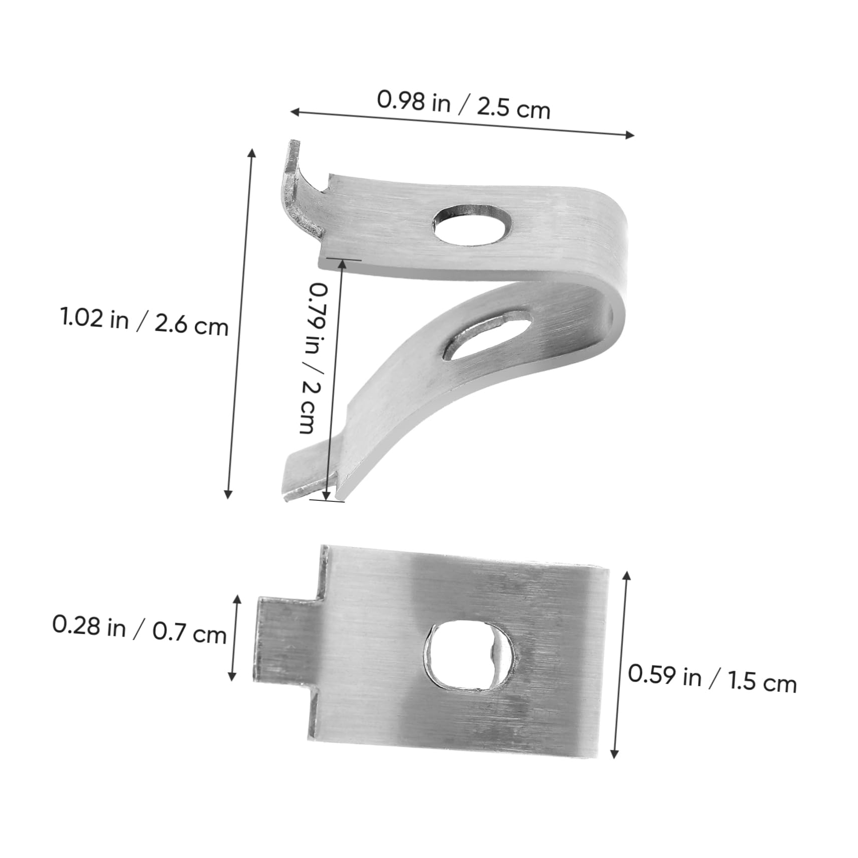 DOITOOL Clip Reggimensola Argento 10 Pezzi Acciaio Inox