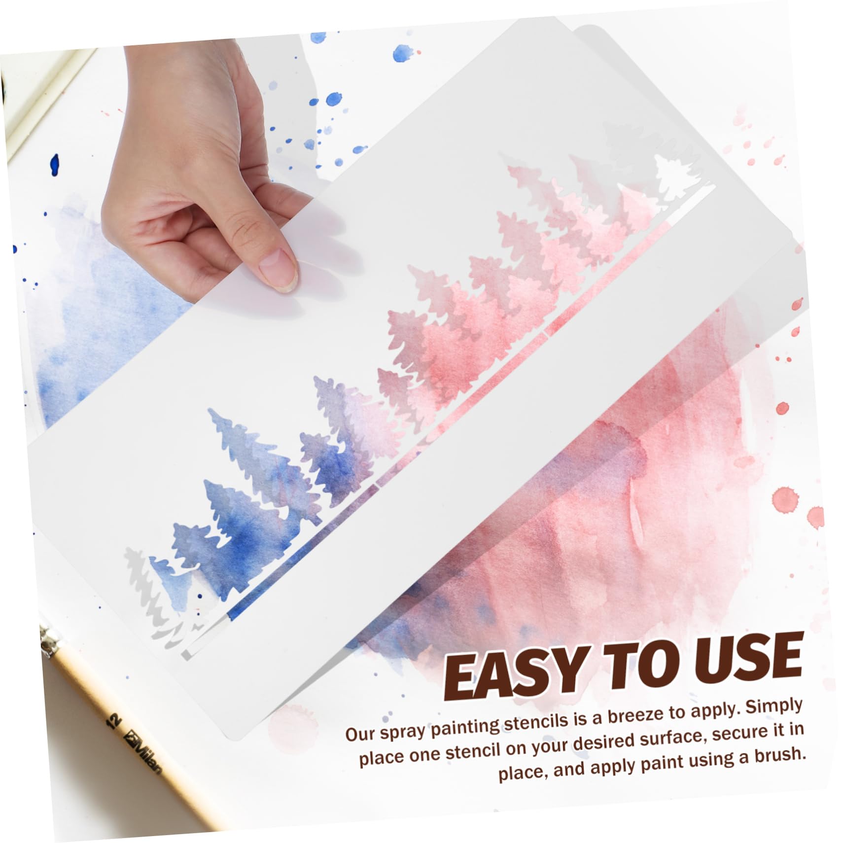 DOITOOL Stencil Alberi Natale Riutilizzabili Pittura 10 Pezzi